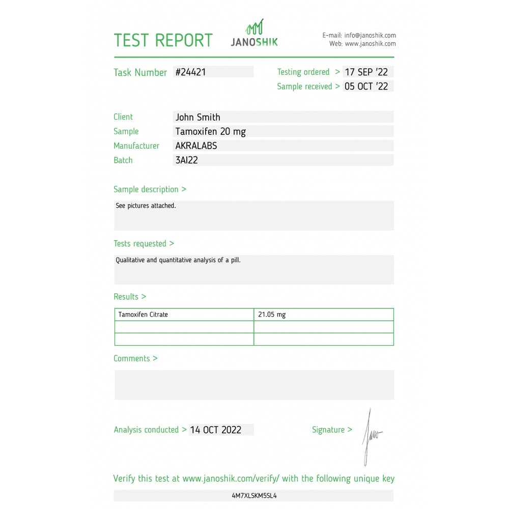 Akra Tamoxifen Analyse